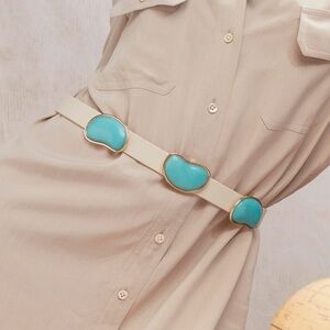 Lele Sadoughi Turquoise Belt Size L/XL